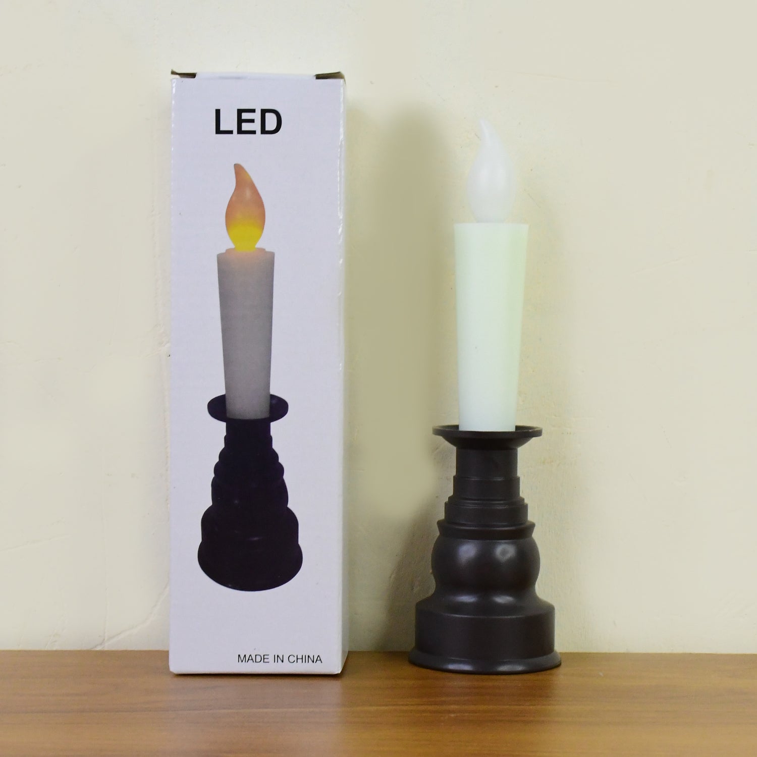 Premium LED Flameless Candle with Holder (1 Pc) Premium LED Flameless Candle with Holder (1 Pc)